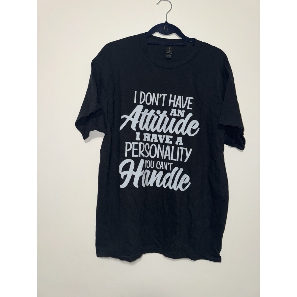 Gildan Heavy Cotton T-Shirt Women's Fun Letter Printing Tee Cool Girl Top Size L - Picture 8 of 10